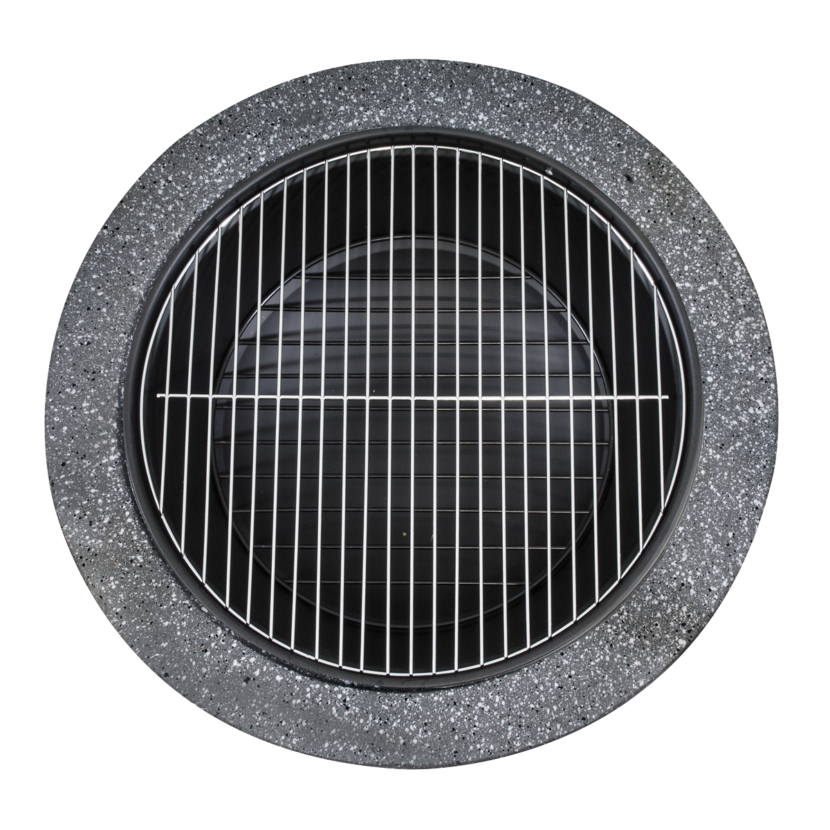 Dellonda Round MgO Fire Pit with BBQ Grill, Ø75cm, Dark Grey (DG191) (Factory Refurbished A)