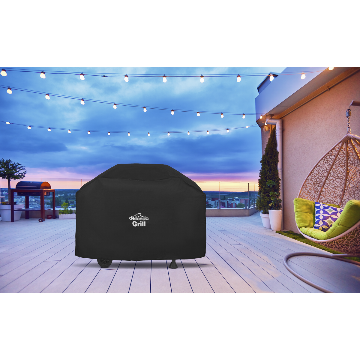 Dellonda PVC Water-Resistant BBQ Cover for DG14, Black (DG19)