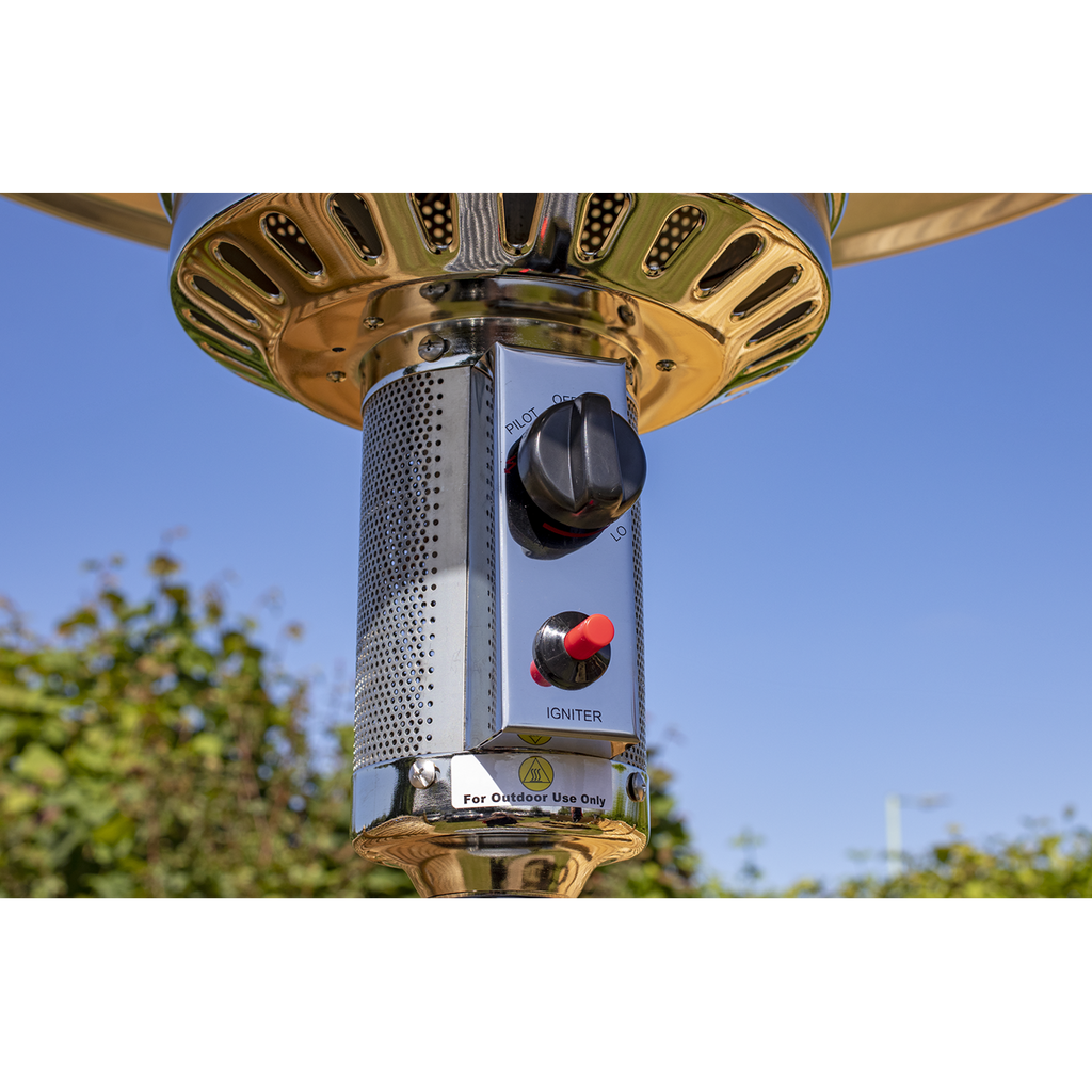 Dellonda Freestanding Gas Patio Heater 13kW Stainless Steel