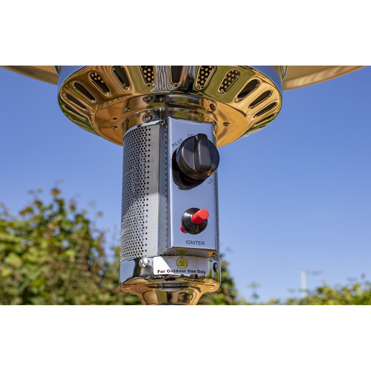 Dellonda Freestanding Gas Patio Heater 13kW Stainless Steel