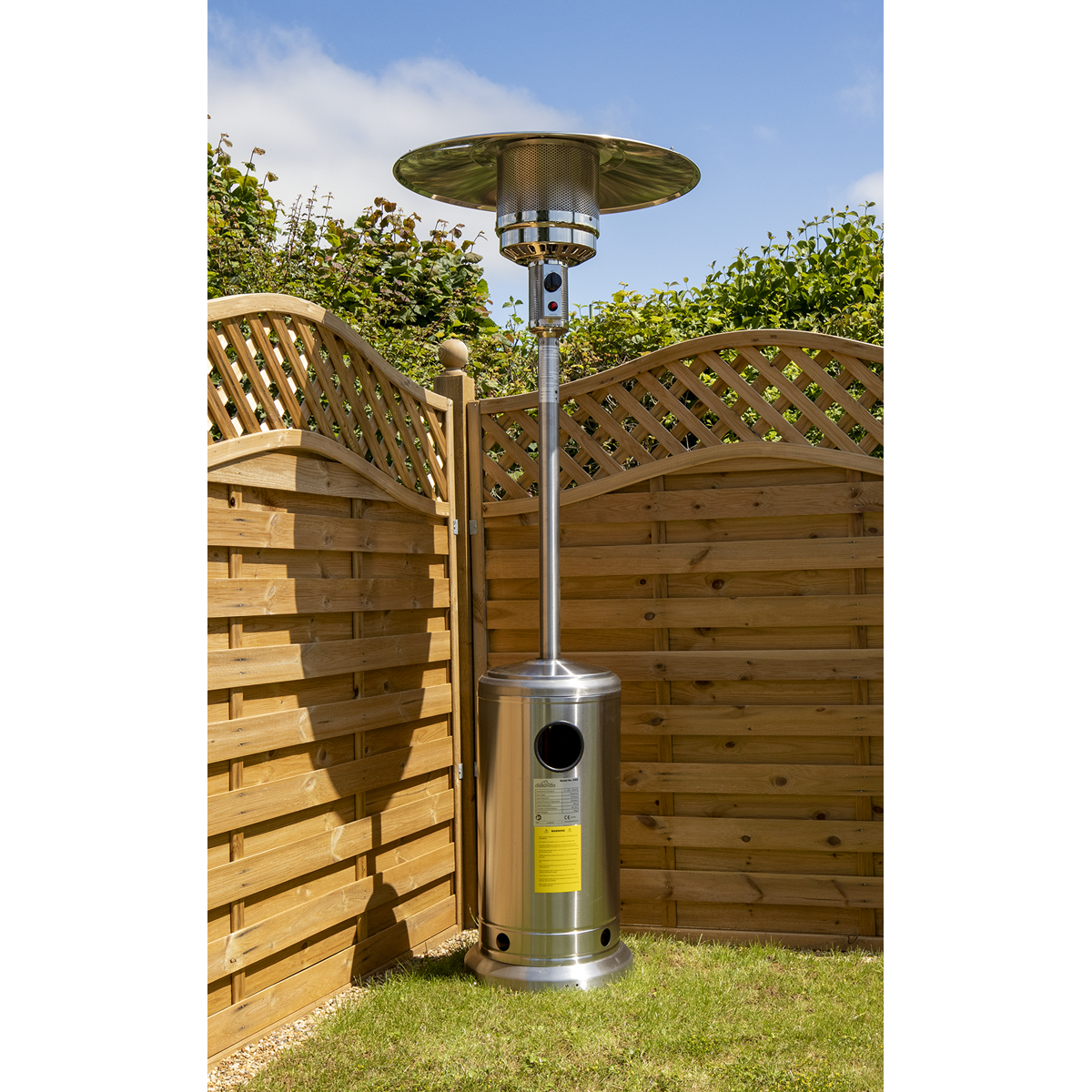 Dellonda Freestanding Gas Patio Heater 13kW Stainless Steel