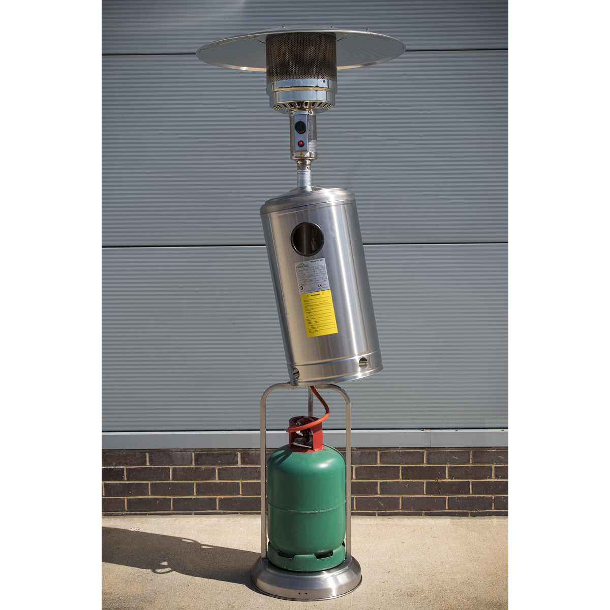 Dellonda Freestanding Gas Patio Heater 13kW Stainless Steel