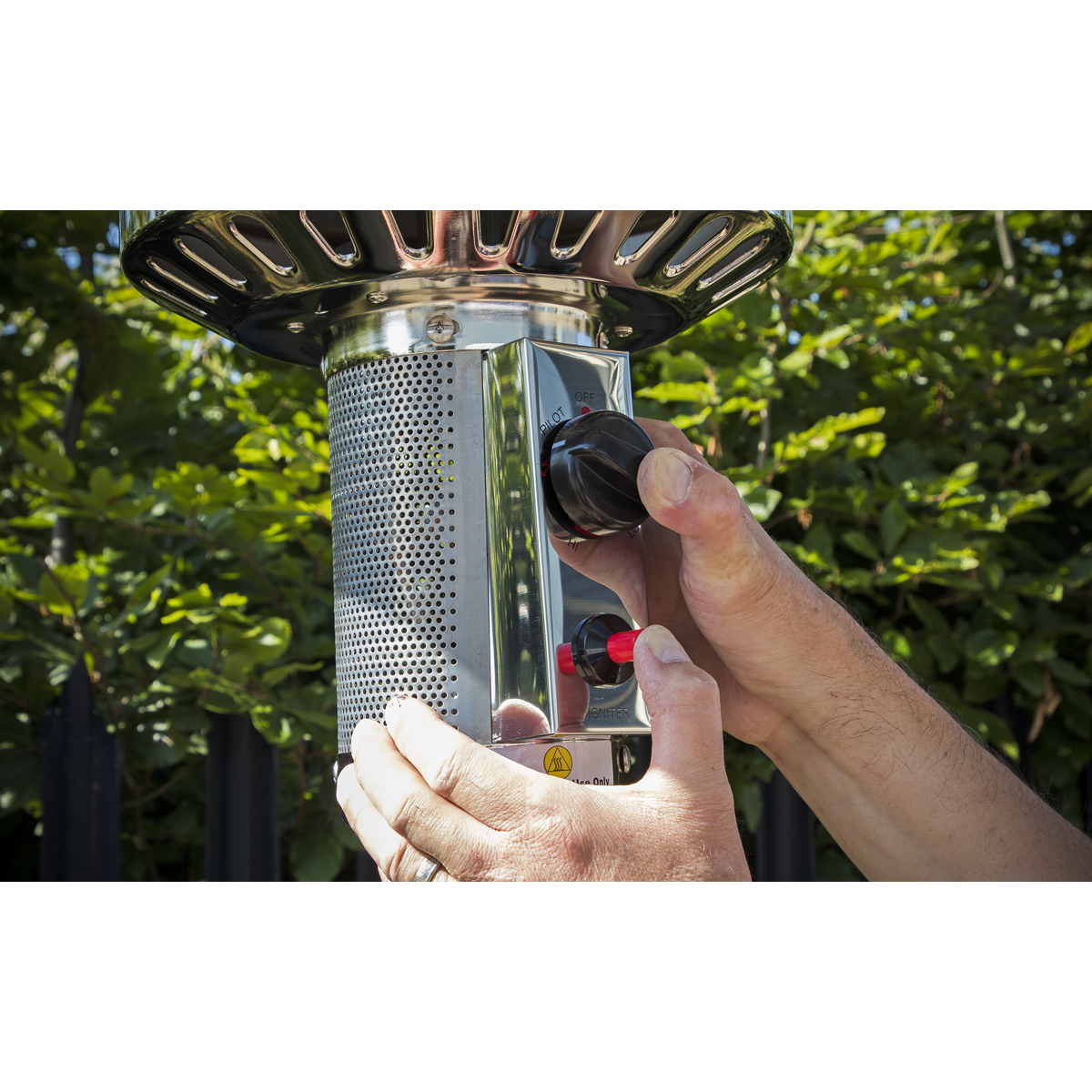 Dellonda Freestanding Gas Patio Heater 13kW Stainless Steel