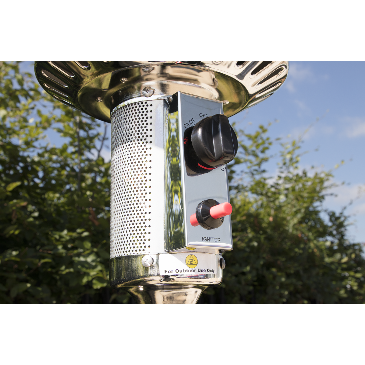 Dellonda Freestanding Gas Patio Heater 13kW Stainless Steel