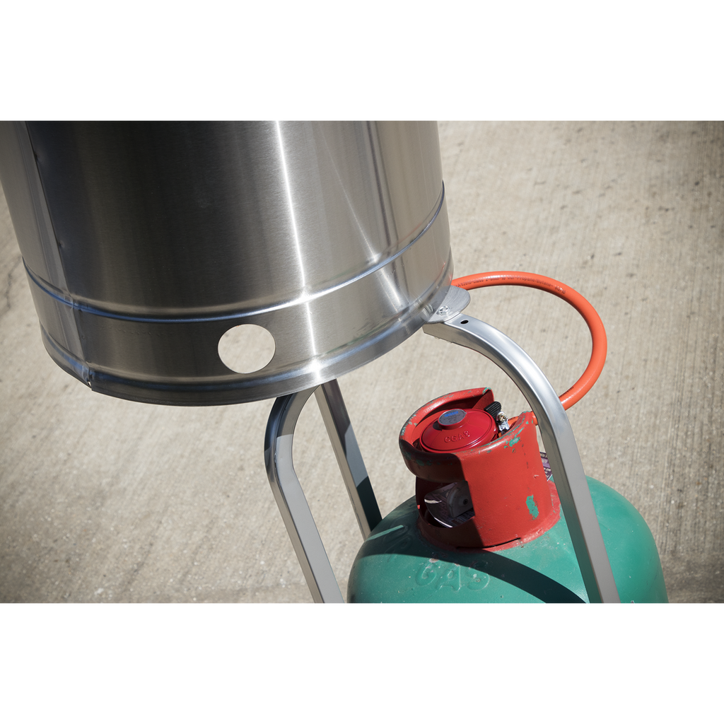 Dellonda Freestanding Gas Patio Heater 13kW Stainless Steel