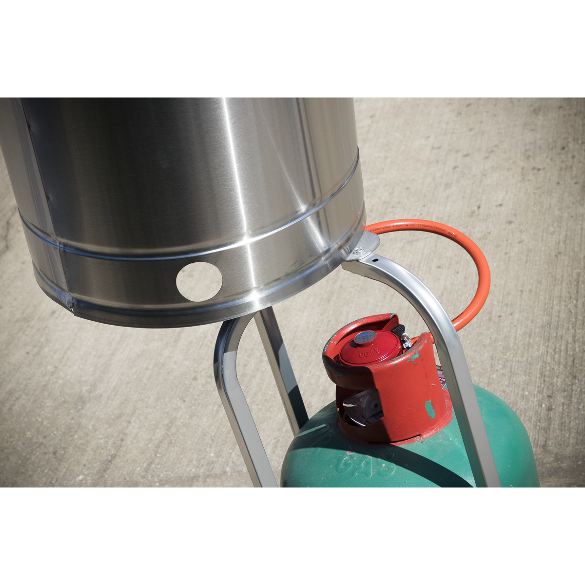 Dellonda Freestanding Gas Patio Heater 13kW Stainless Steel
