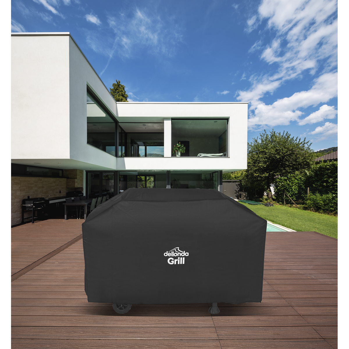 Dellonda PVC Water-Resistant BBQ Cover for DG15, Black (DG20)