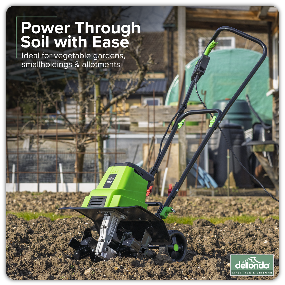 Dellonda Electric Tiller Cultivator 40cm 1500W
