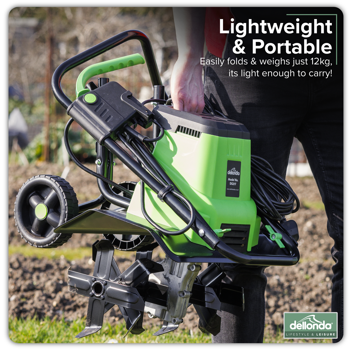 Dellonda Electric Tiller Cultivator 40cm 1500W