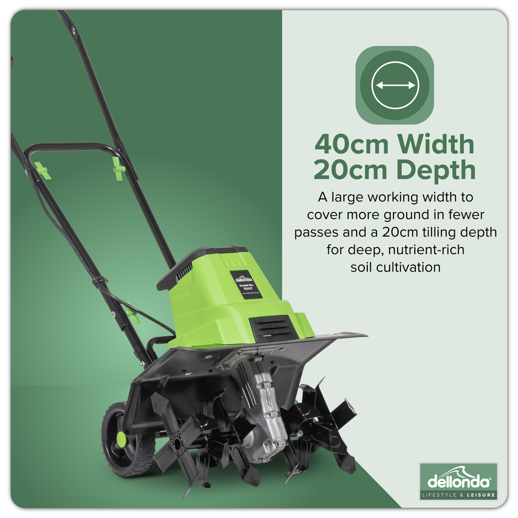 Dellonda Electric Tiller Cultivator 40cm 1500W