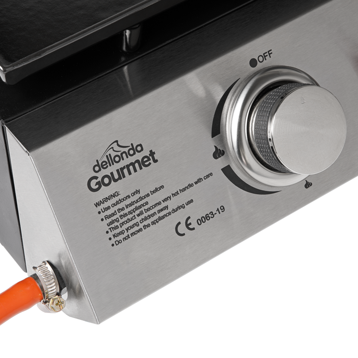 Dellonda 2 Burner Portable Gas Plancha 5kW, Stainless Steel (DG21)