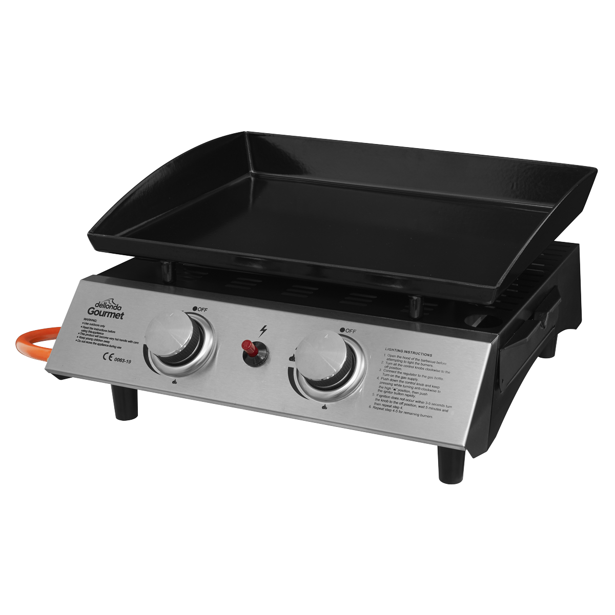 Dellonda 2 Burner Portable Gas Plancha