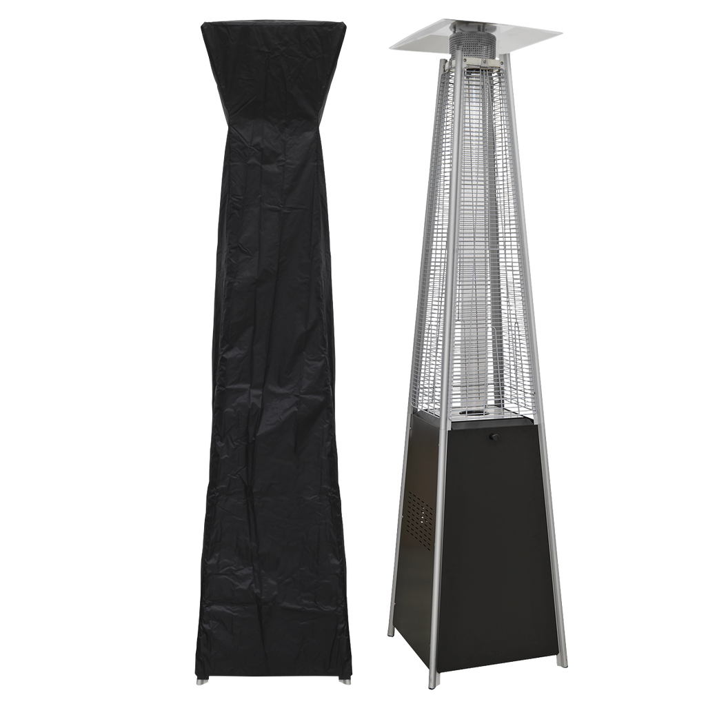 Dellonda Pyramid Gas Patio Heater with Cover 13kW, Black (DG224)