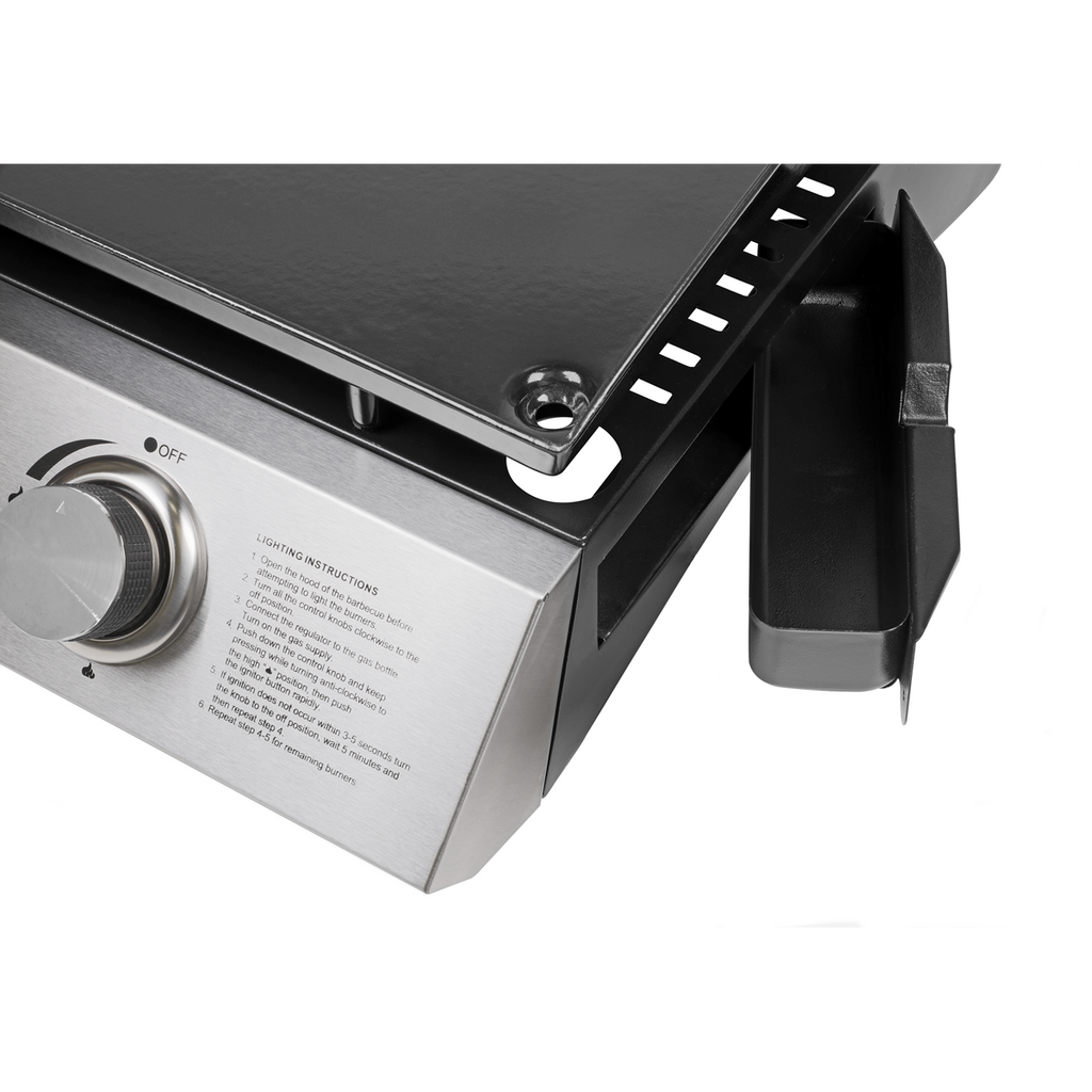 Dellonda 3 Burner Portable Gas Plancha 7.5kW, Stainless Steel (DG22) (Factory Refurbished A)