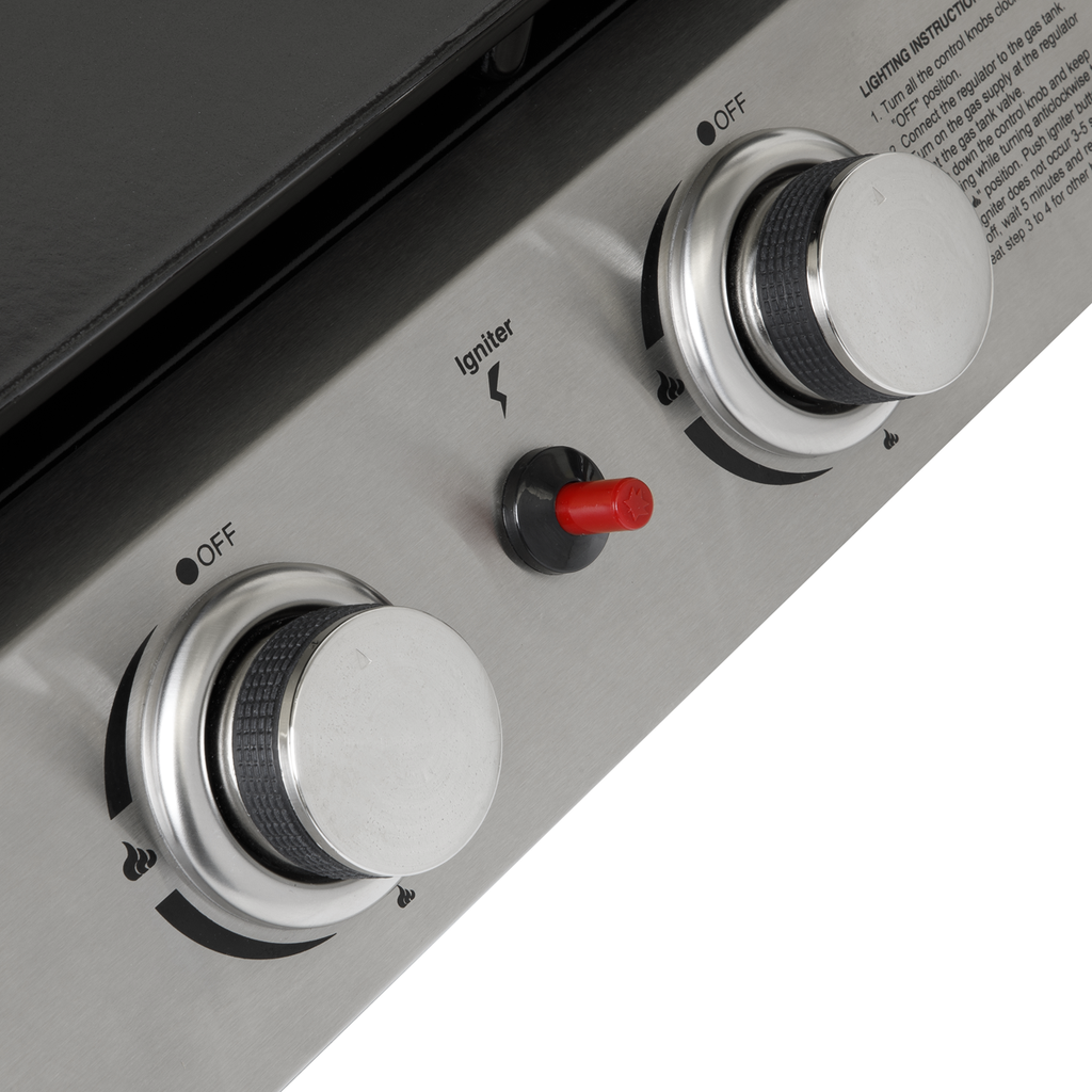 Dellonda 3 Burner Portable Gas Plancha 7.5kW, Stainless Steel (DG22) (Factory Refurbished A)