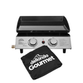 Dellonda 2 Burner Portable Gas Plancha & Cover 5kW, Stainless Steel (DG232)