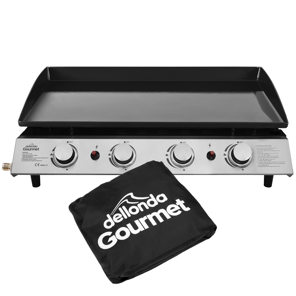Dellonda 4 Burner Portable Gas Plancha & Cover