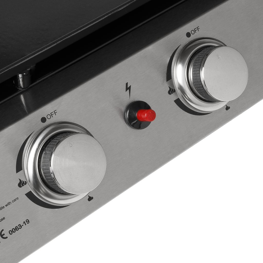 Dellonda 4 Burner Portable Gas Plancha 10kW, Stainless Steel (DG23) (Factory Refurbished A)