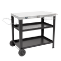 Dellonda BBQ/Plancha Trolley with Utensil Holder, Stainless Steel Top (DG263)