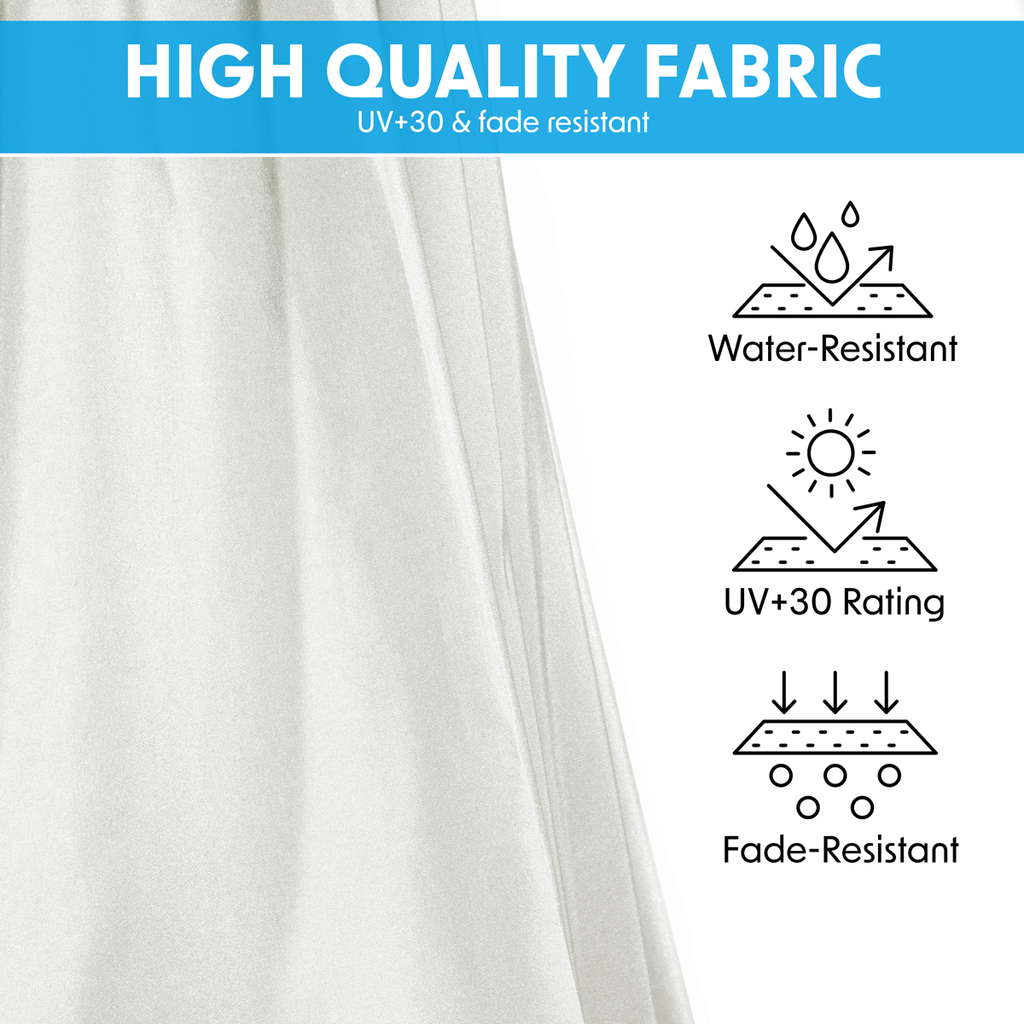 Dellonda Banana Parasol with Cover & Base 3m, Cream (DG271)