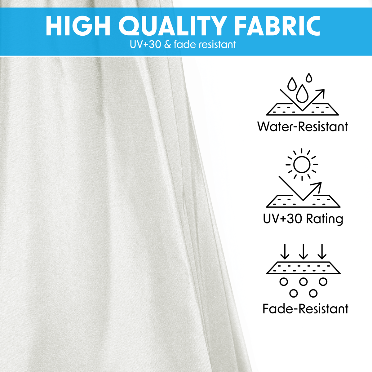 Dellonda Banana Parasol with Cover & Base 3m, Cream (DG271)