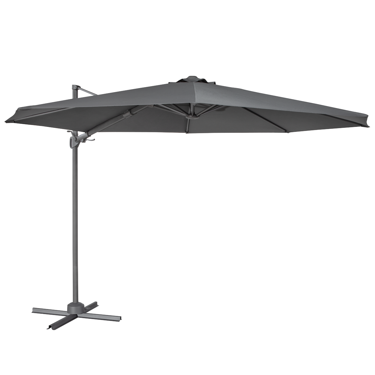 Dellonda Cantilever Parasol with Cover 3m, 360° Rotation, Grey (DG267) (Factory Refurbished B)