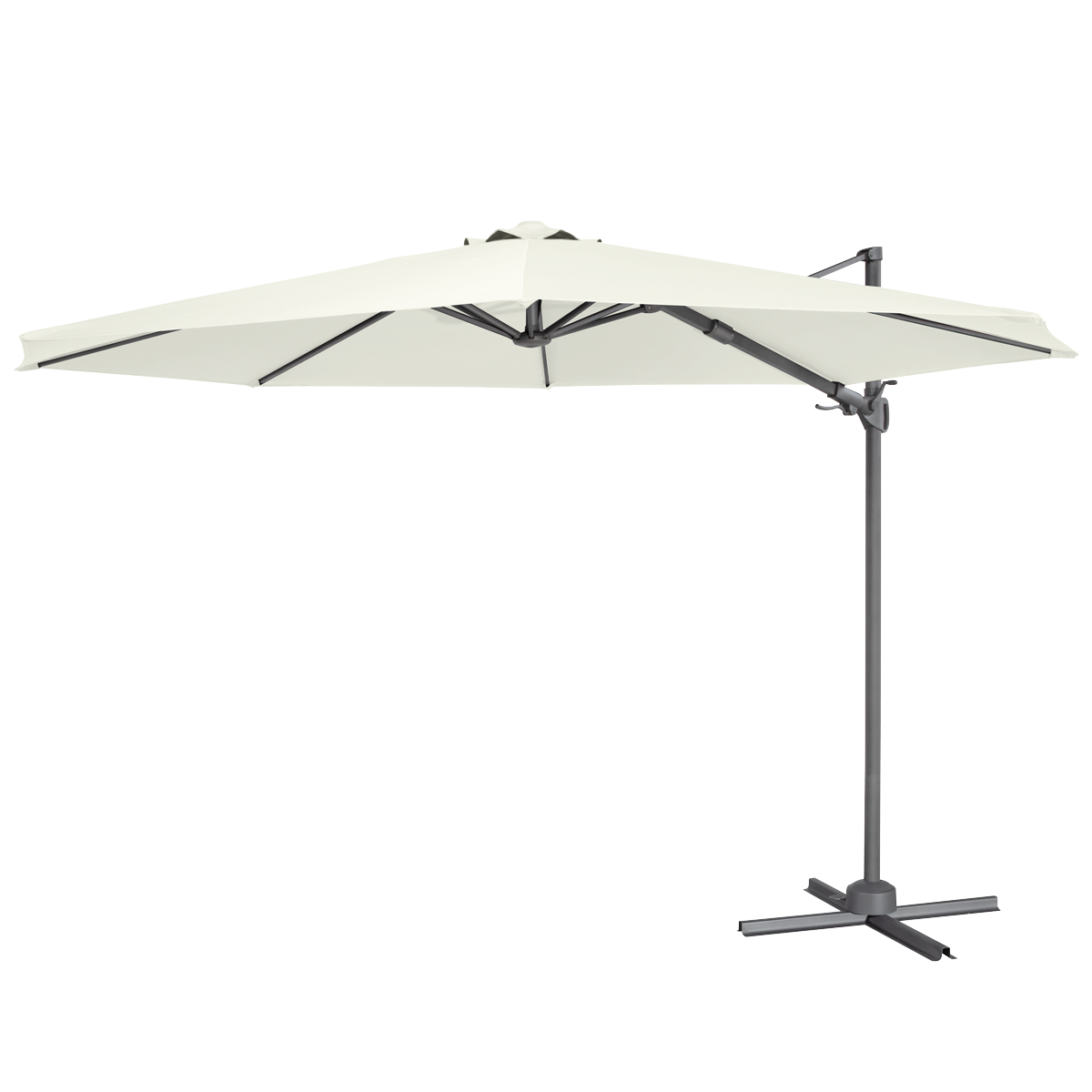 Dellonda Cantilever Parasol 3m 360 Rotation Cream