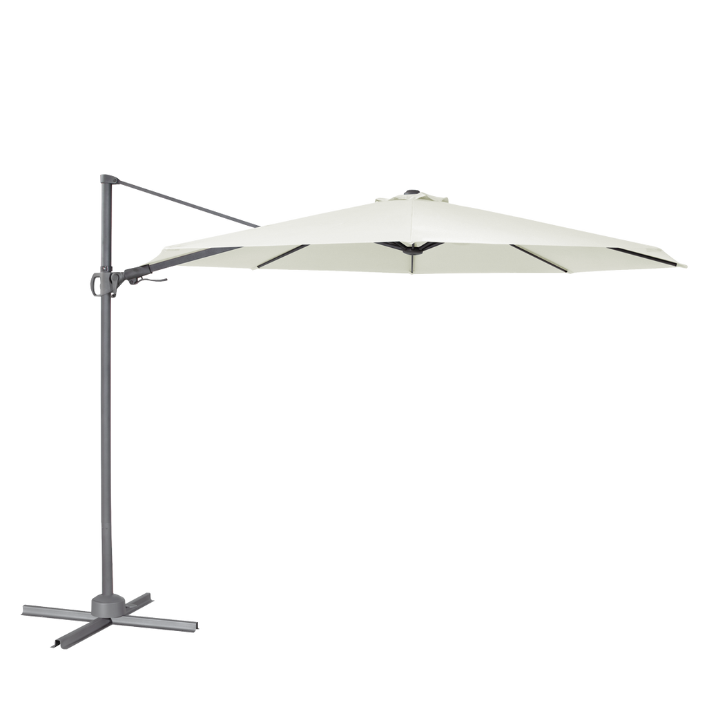 Dellonda Cantilever Parasol 3m 360 Rotation Cream