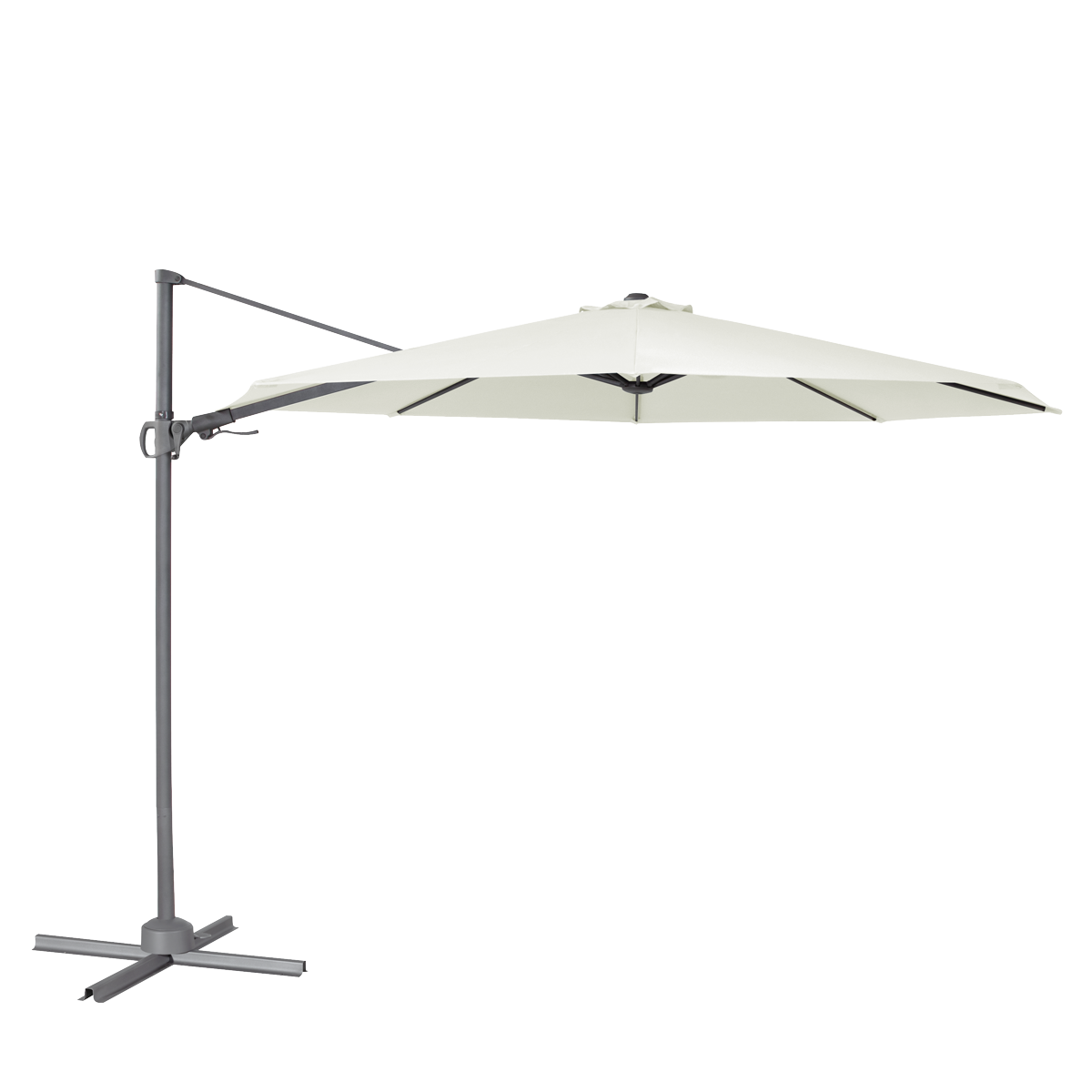 Dellonda Cantilever Parasol 3m 360 Rotation Cream