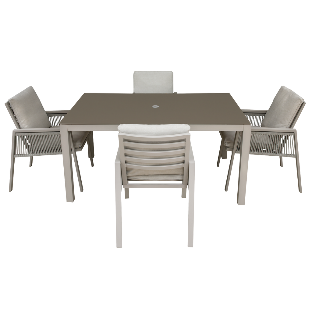 Dellonda Fusion Outdoor Dining Set 5pc