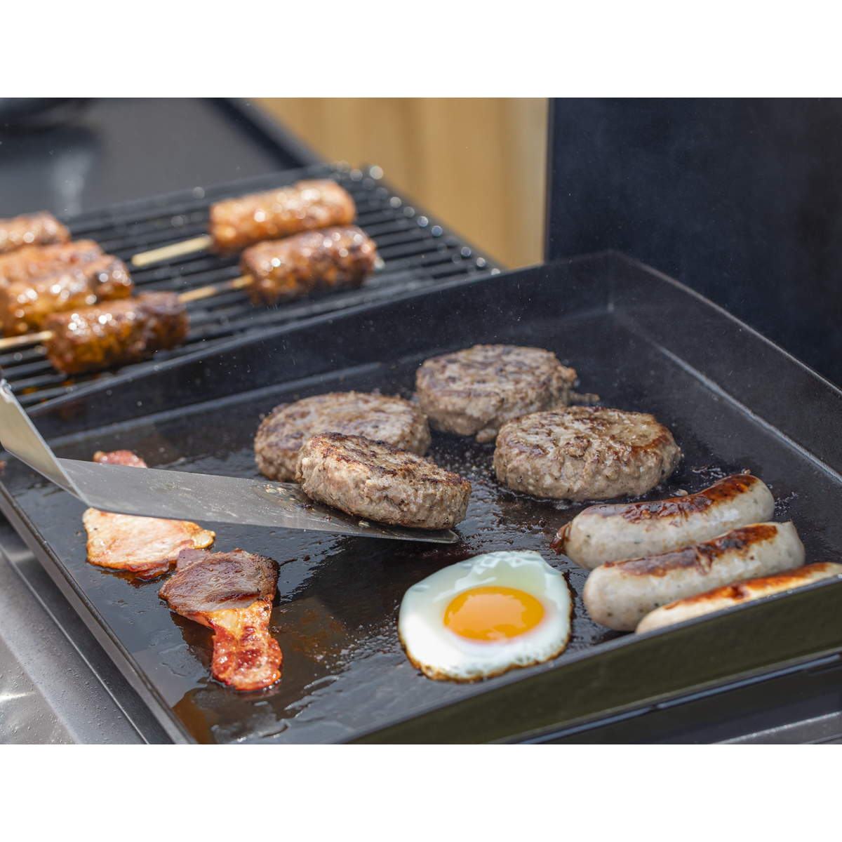 Dellonda 3 Burner Portable Gas Plancha/Grill 8.5kW, Stainless Steel (DG276)