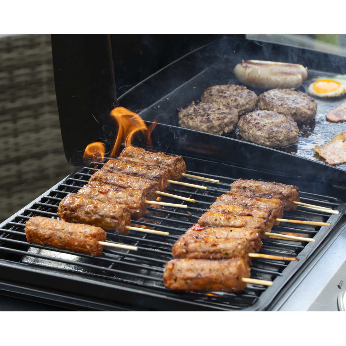 Dellonda 3 Burner Portable Gas Plancha/Grill 8.5kW, Stainless Steel (DG276)