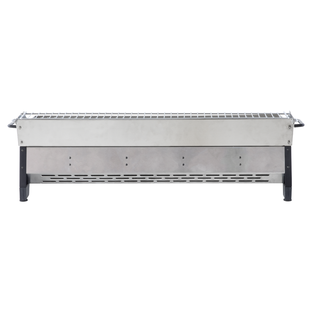 Dellonda 4 Burner Stainless Steel Portable Gas Plancha with Warming Rack 10kW
