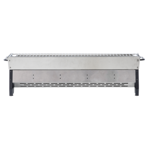 Dellonda 4 Burner Stainless Steel Portable Gas Plancha with Warming Rack 10kW