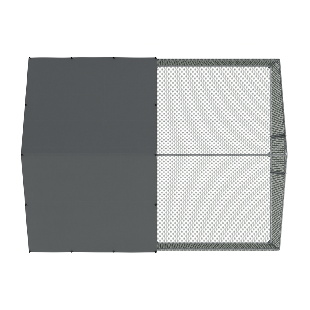 Dellonda Walk-In Galvanized Chicken Run with Roof Cover, 3x4x2m (DG279)
