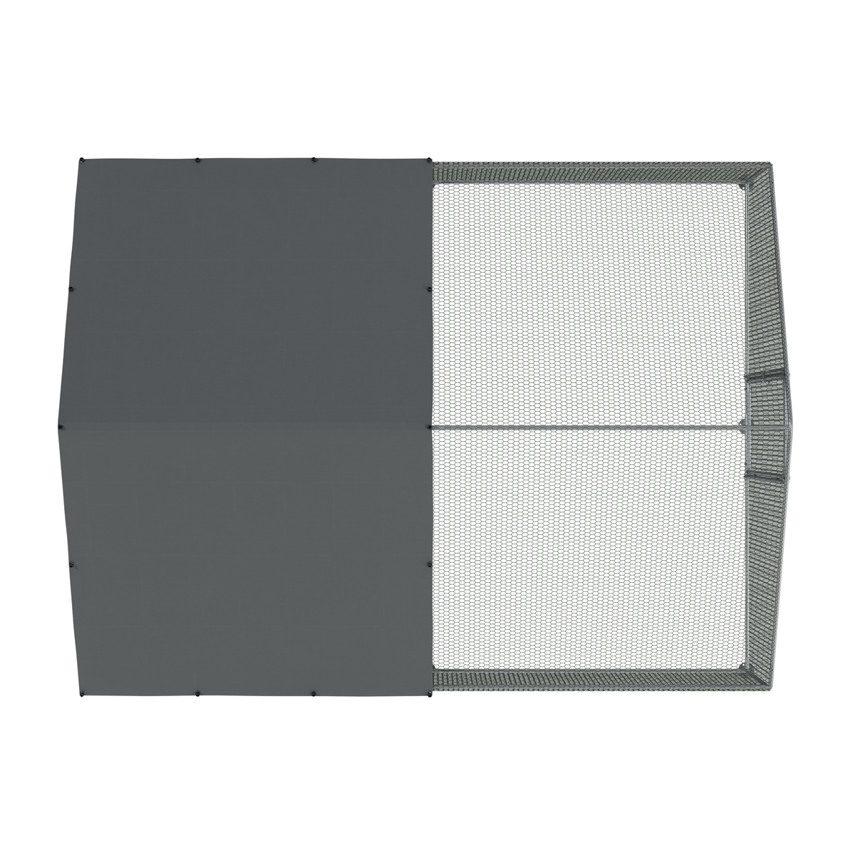 Dellonda Walk-In Galvanized Chicken Run with Roof Cover, 3x4x2m (DG279)