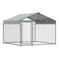 Dellonda Galvanised Steel Dog Kennel with Roof Cover, 2x2x1.5m (DG281)