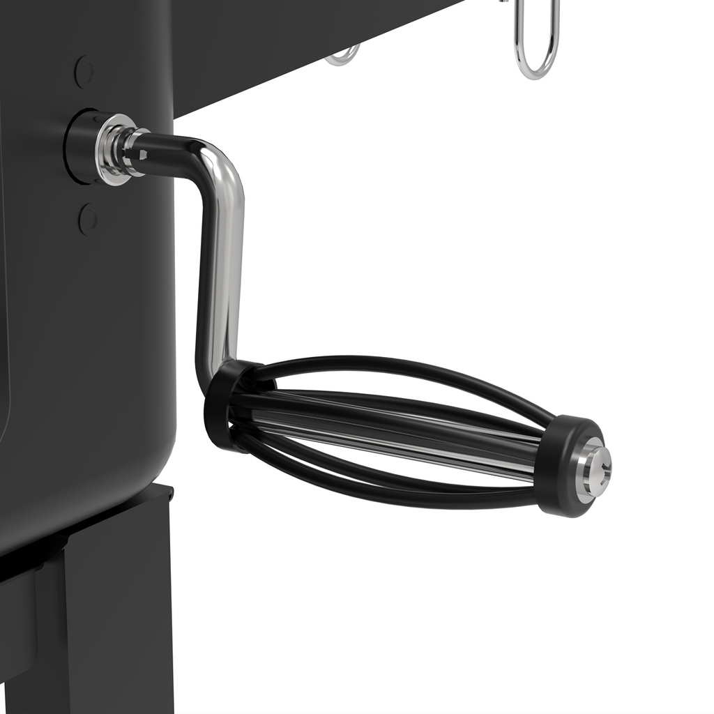 Dellonda Charcoal Grill BBQ Smoker & Trolley with 2 Side Shelves - Black