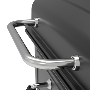 Dellonda Charcoal Grill BBQ Smoker & Trolley with 2 Side Shelves - Black