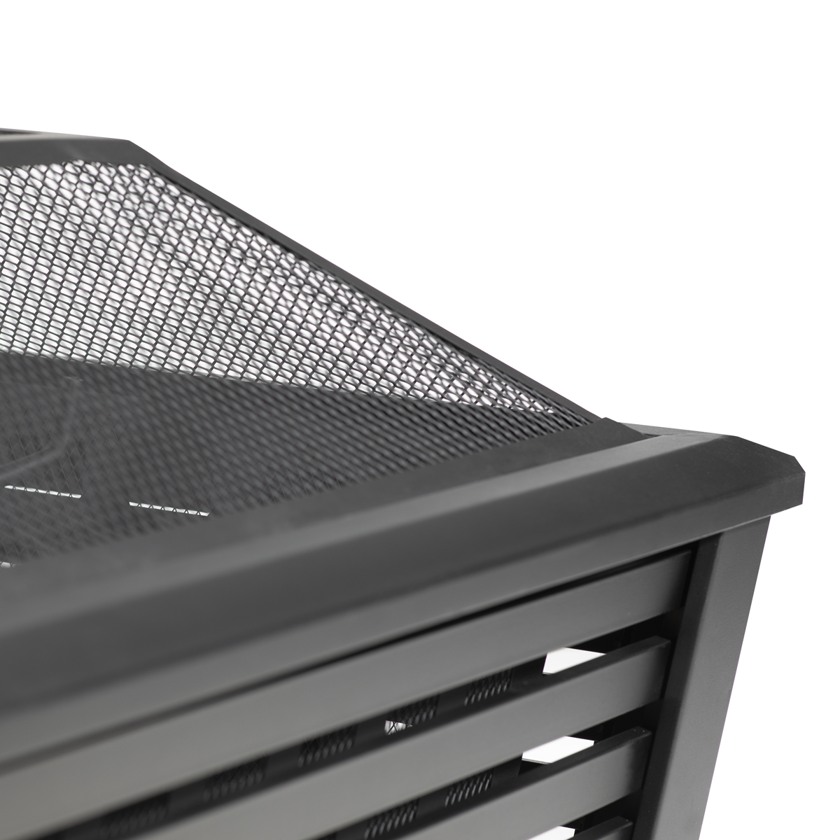 Dellonda Square Outdoor Fire Pit 35in, Black (DG43)