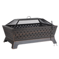 Dellonda Rectangular Outdoor Fire Pit 35", Antique Bronze (DG44)