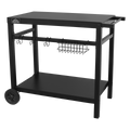 Dellonda BBQ/Plancha Trolley with Utensil Holder, Black (DG45) (Factory Refurbished A)