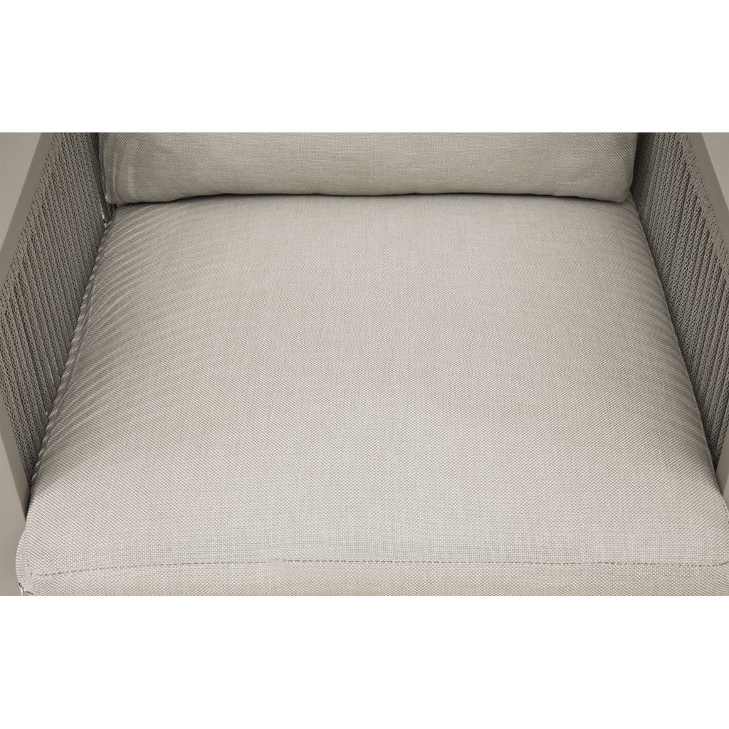 Dellonda Fusion Garden/Patio Dining Chair with Armrest - Light Grey