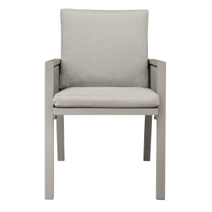Dellonda Fusion Garden/Patio Dining Chairs with Armrests 6pc - Light Grey