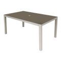 Dellonda Fusion Outdoor Dining Table with Tempered Glass, Light Grey (DG51)