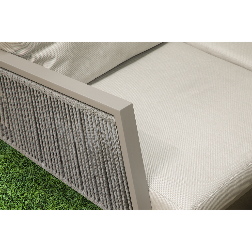 Dellonda Fusion Aluminium Outdoor Corner Sofa & Coffee Table Set 4pc
