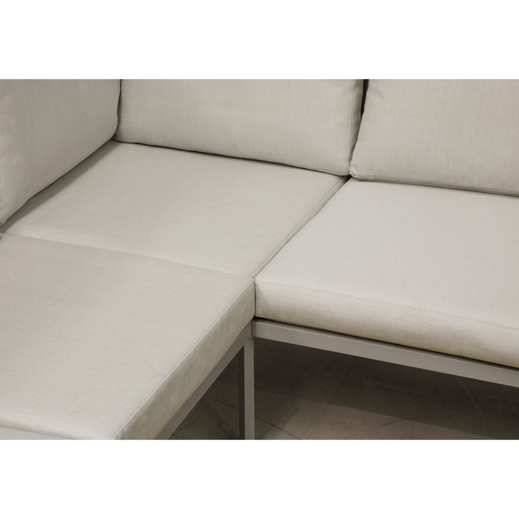 Dellonda Fusion Aluminium Outdoor Corner Sofa & Coffee Table Set 4pc