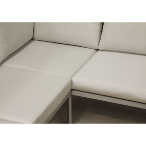 Dellonda Fusion Aluminium Outdoor Corner Sofa & Coffee Table Set 4pc