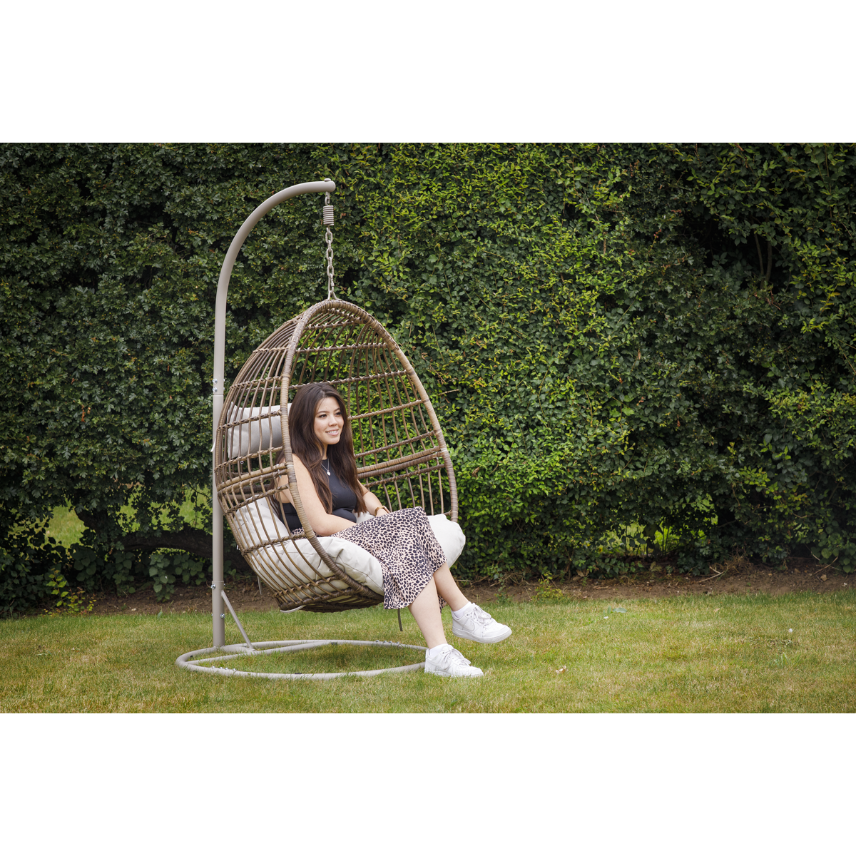 Dellonda Single Swinging Egg Chair with Cushion