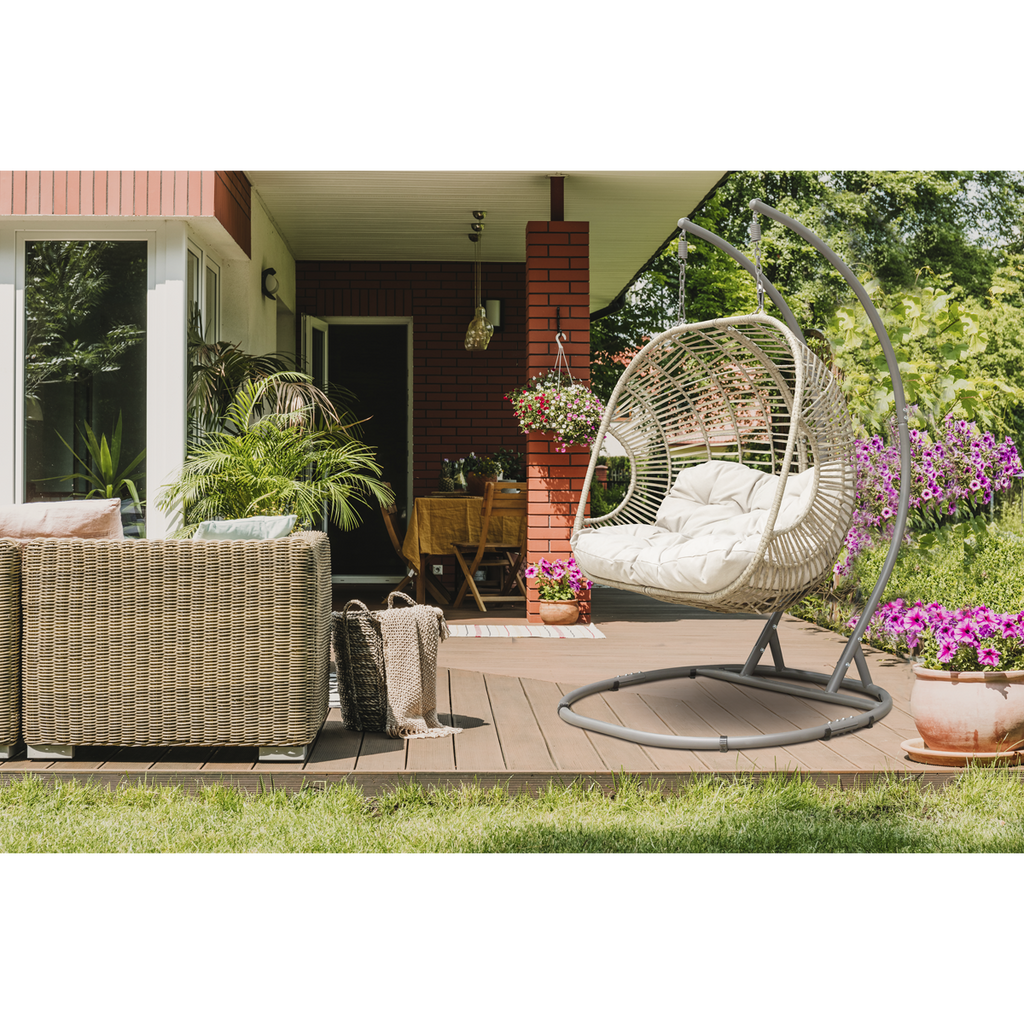 Dellonda Double Swinging Egg Chair with Cushion
